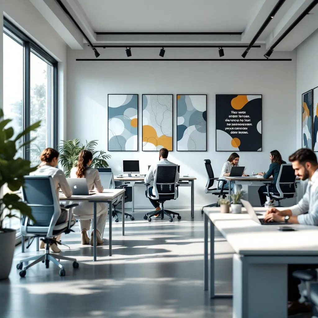 Türkiye'de başarılı finansal danışmanlık hizmeti alan bir işletmenin ofis ortamı