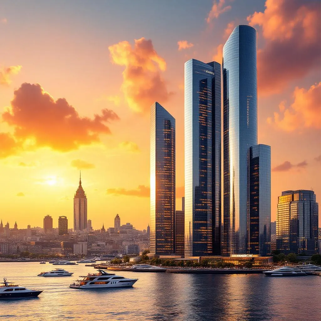 Türkiye'de finansal danışmanlık hizmetlerini temsil eden İstanbul finans merkezi görüntüsü
